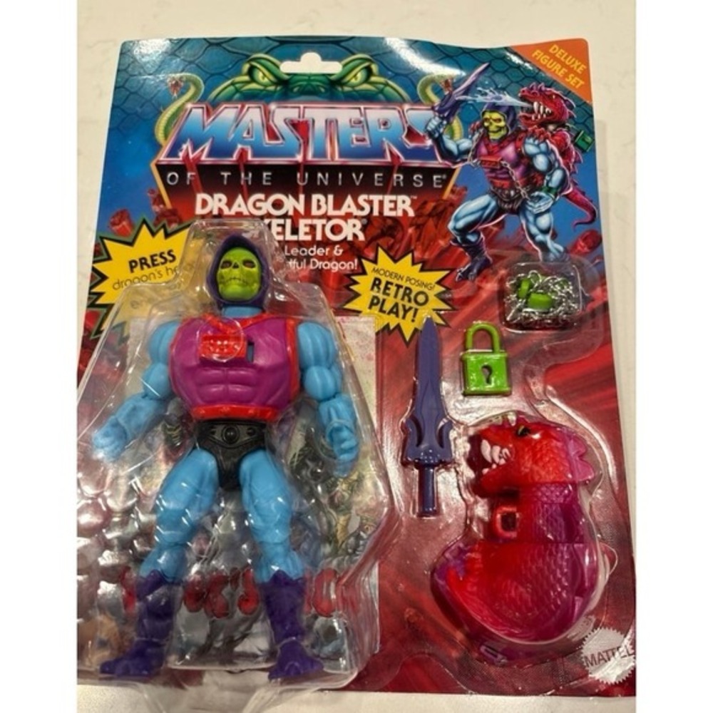 NEW‎ !! masters Of The Universe Skeletor Press To Spray Action With Accessories